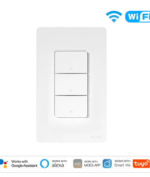 MOES Tuya WiFi Smart Wall Button Switch with Alexa Google