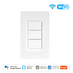 MOES Tuya WiFi Smart Wall Button Switch with Alexa Google