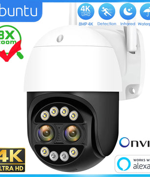 IP66 8MP Dual Lens Night Vision Auto Tracking Surveillance Camera