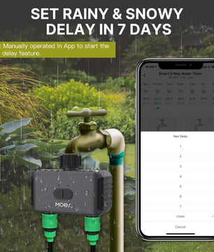 MOES Smart Bluetooth Sprinkler Timer with App Control & Rain Delay
