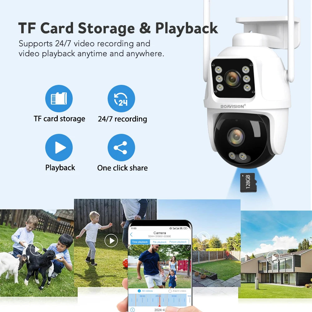 Boavision 4MP 4G Auto Tracking Night Vision Outdoor Dome Camera