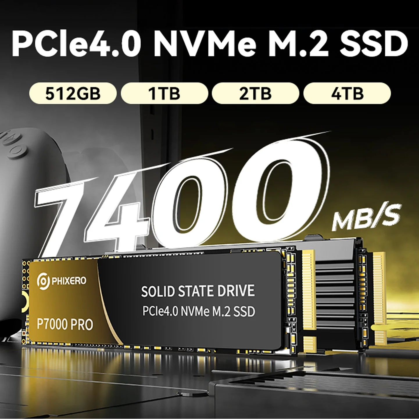 7000Mbs 512GB Internal Solid State Drive For Laptop And Desktop