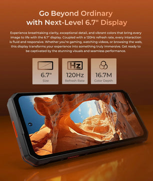 7500mAh 256GB 120Hz Android WP58 PRO 5G Rugged Smartphone