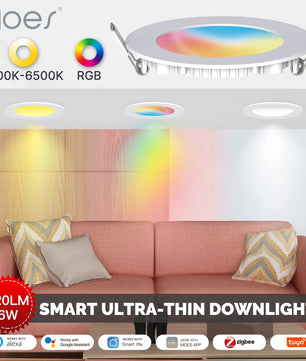 Moes 6W Plastic Dimmable RGB LED Smart WIFI Round Spot Light