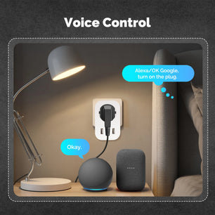 MOES WiFi 16A Plug USB Type-C Power Monitor with Alexa Google Home