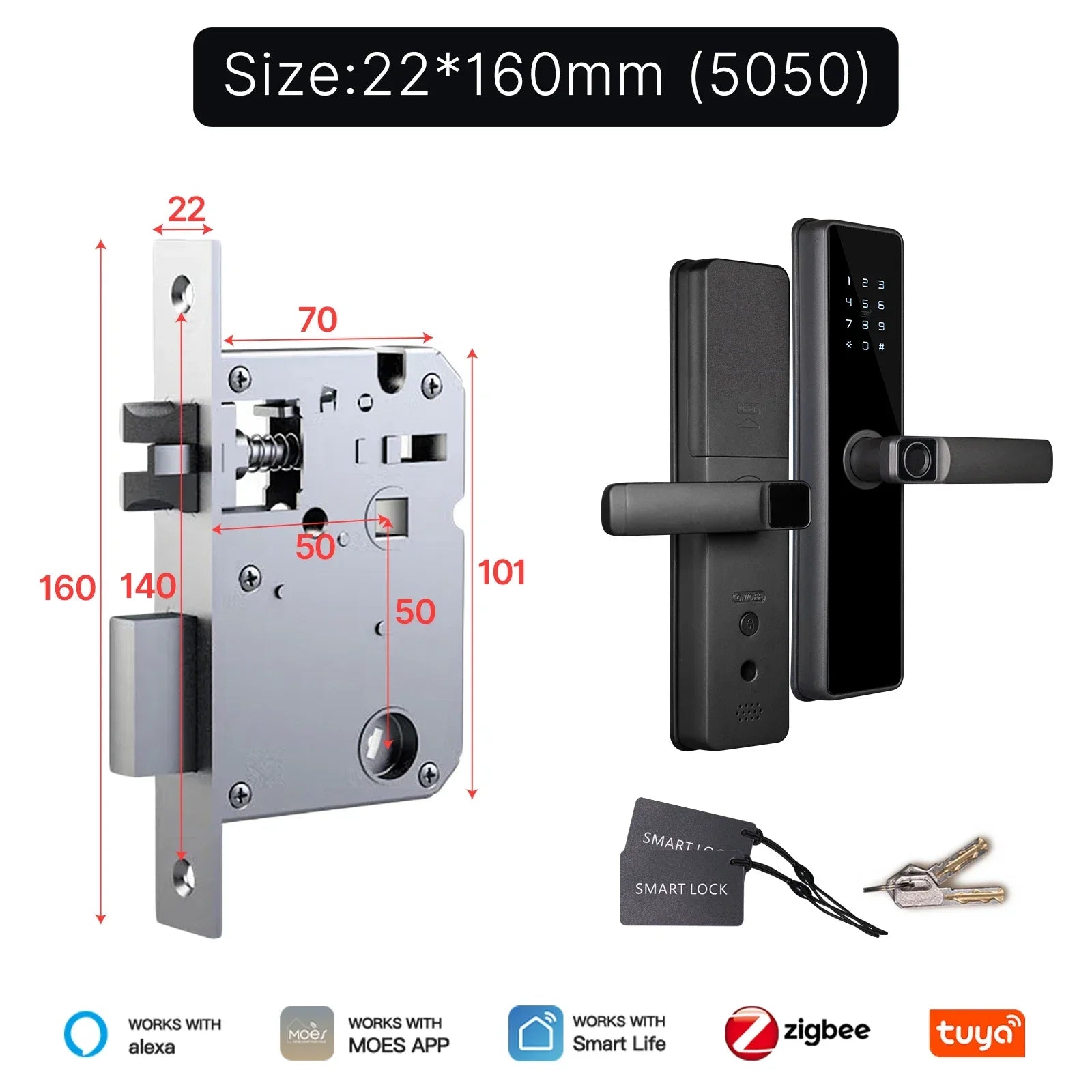 Aluminum Alloy Bluetooth Compatible Electronic Smart Door Lock