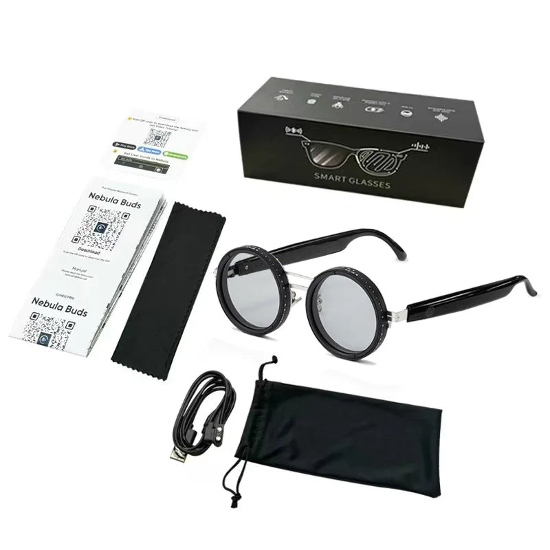 Bluetooth Compatible Adjustable Anti-Blue Light UV Polarized Glasses