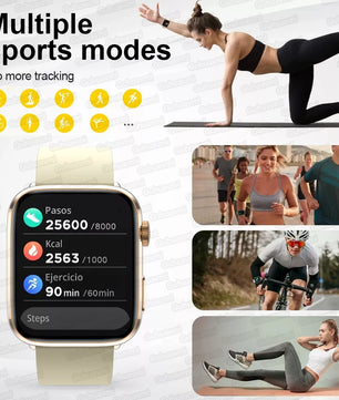 Rubber Waterproof Android Square Shaped Amoled Screen Smartwatch