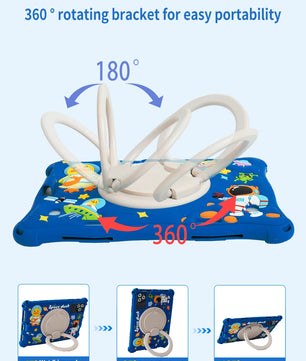 Sauenaneo 10.1-inch Kids Tablet 64GB Dual SIM Card With Case