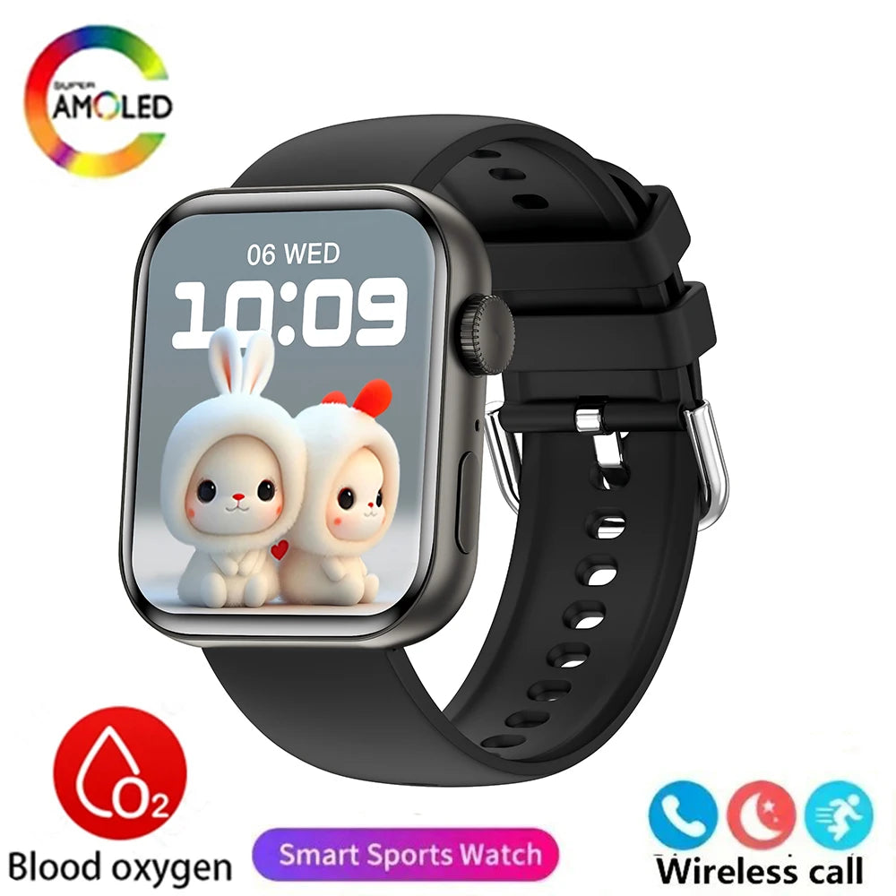 Silica Gel Waterproof Bluetooth Android GPS Square Shape Smartwatch
