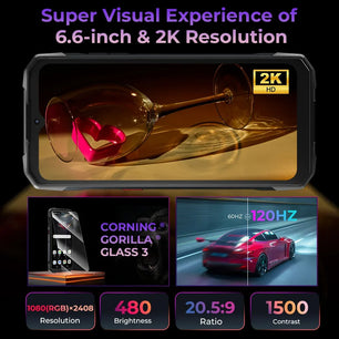 6280mAh 256GB Android Cyber 15 Rugged Type-C Smartphone