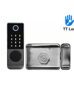 Stainless Steel Double Fingerprint Waterproof Reversible Door Lock