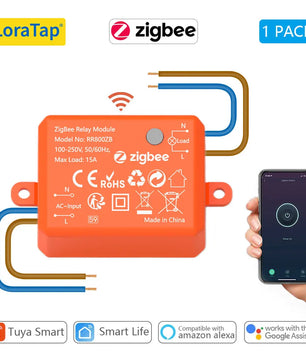 LoraTap Plastic ZigBee 3.0 Wireless 3 Gang Remote Control Switch