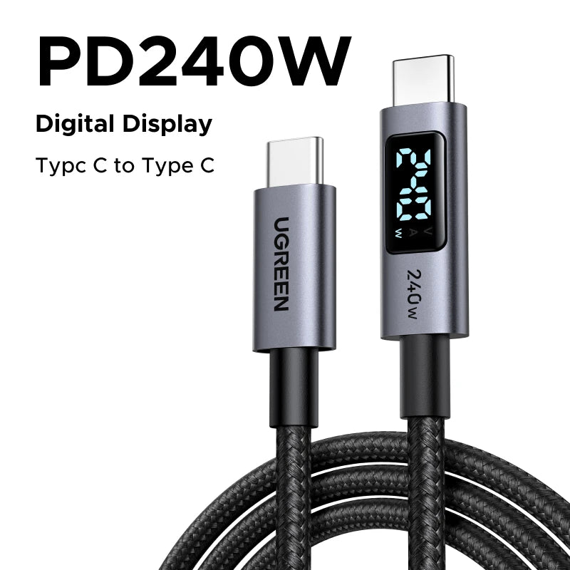Ugreen PD3.1 240W Digital Display Type-C Charging Cable
