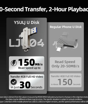 32GB-512GB Double USB Type-C 3.1 Pen Drive