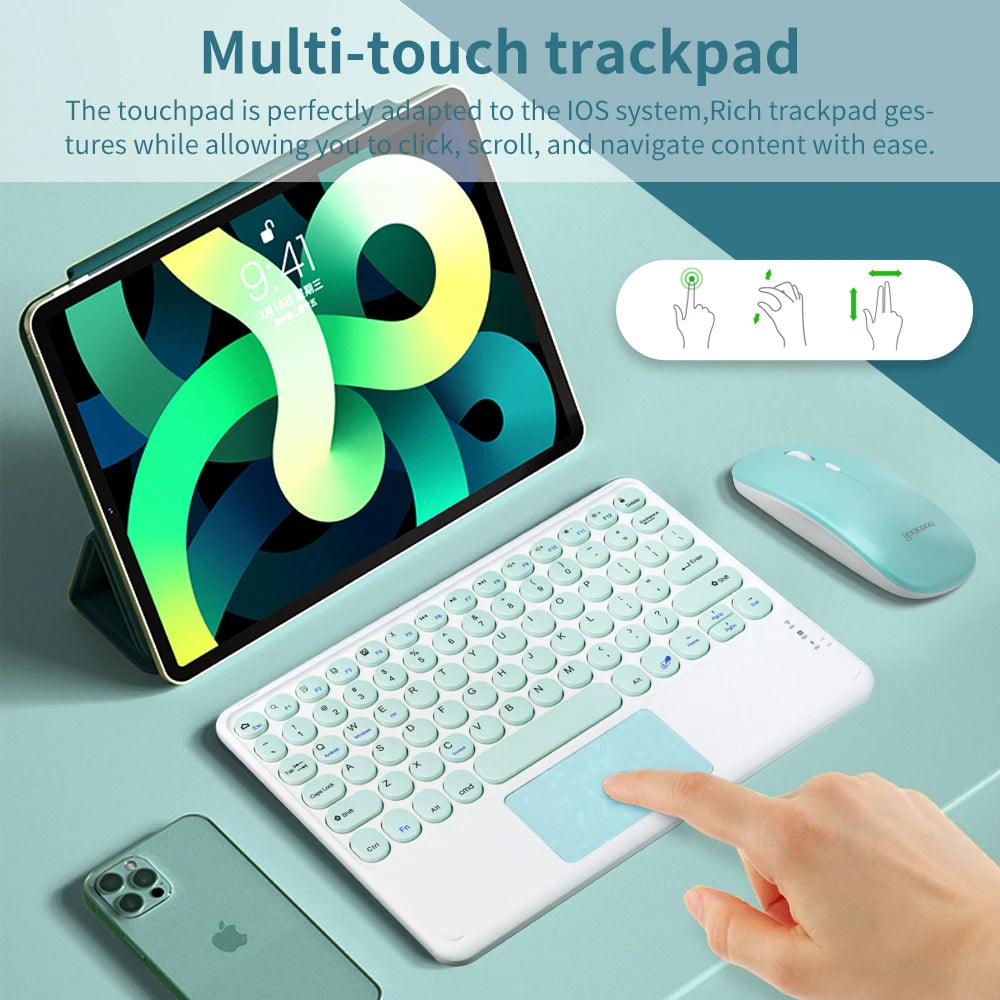 Plastic 2.4G Rechargeable Bluetooth Wireless Keyboard Mouse Kit
