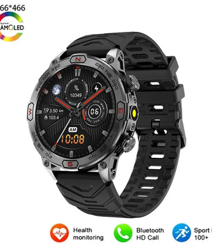 Alloy Waterproof Round Shaped On Wrist Outdoor Sports Smartwatch