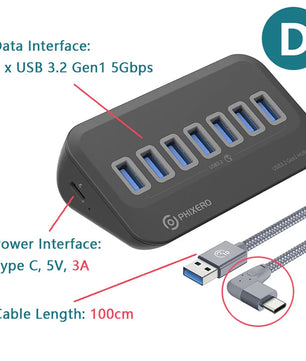 Aluminum Alloy USB 3.2 Type-C Multi Ports Docking Station HUB
