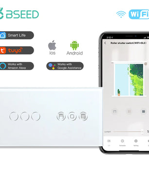 Bseed Alloy 3 Gang Wifi Smart Roller Shutter APP Control Switch