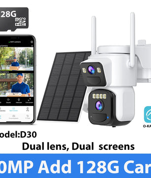 10MP 5K Wireless Solar Wifi Dual Lens Surveillance Camera