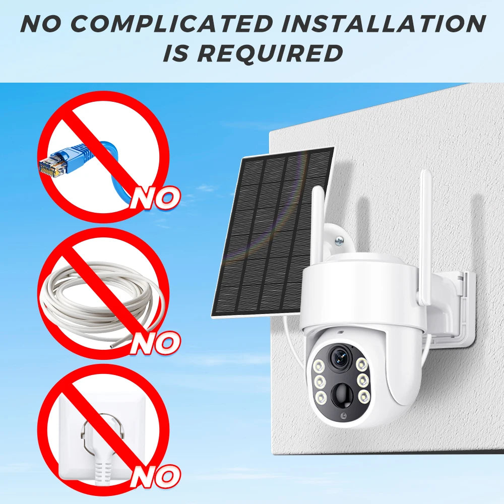 5MP 7800mAh HD Wireless Solar Outdoor Wifi Surveillance Camera