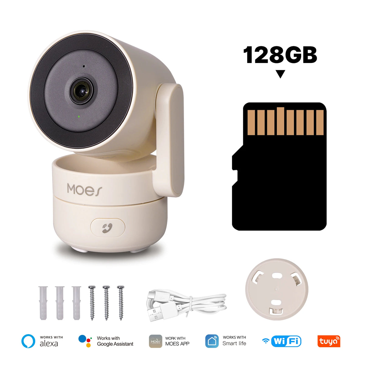 4 Mega Pixel PVC 5V 1A Night Vision Tilt Smart Security Camera