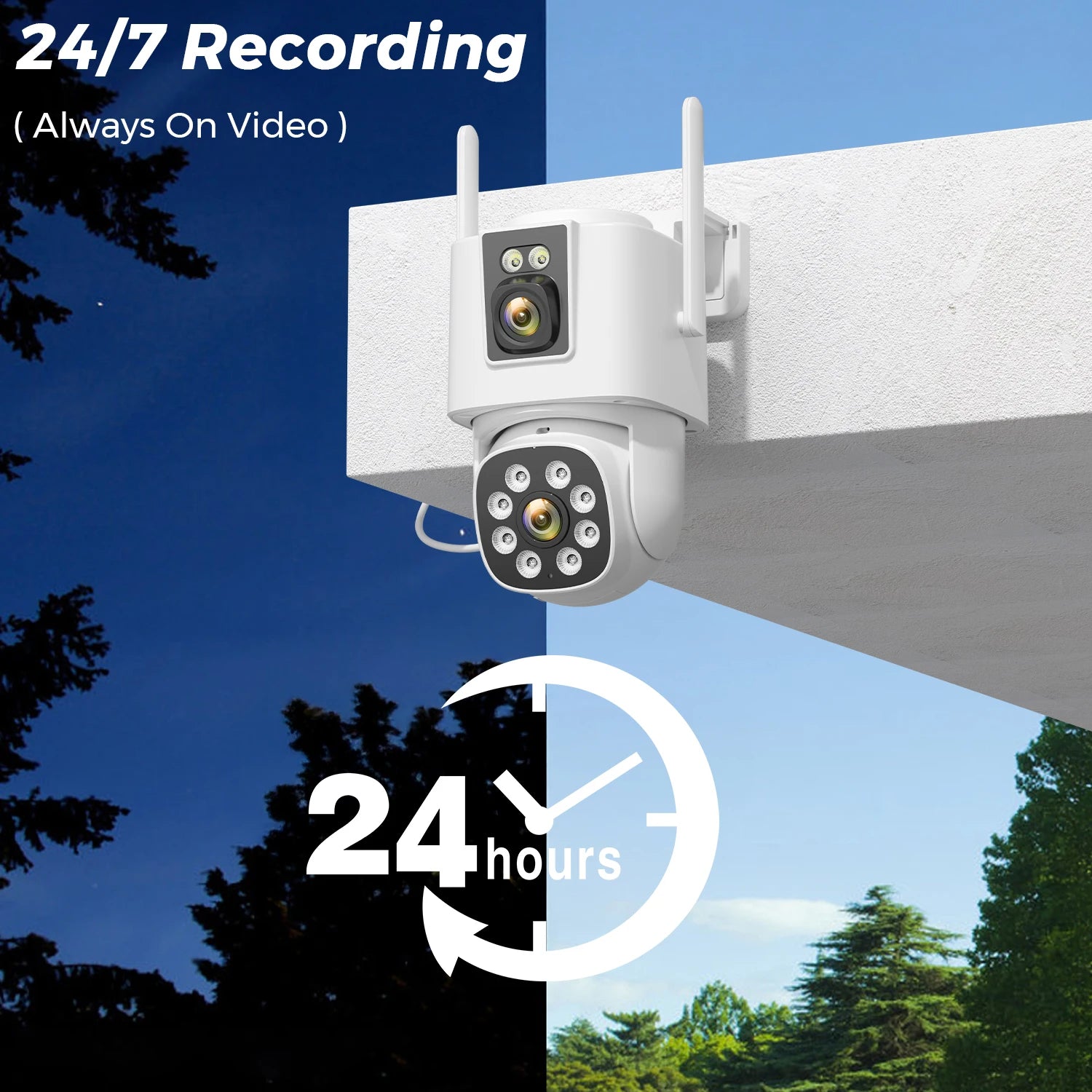 8MP 4K Solar Wifi Outdoor Dual Lens Surveillance Camera