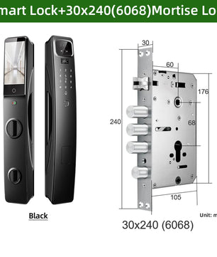 Aluminium Alloy Digital Fingerprint WIFI Reversible Smart Lock