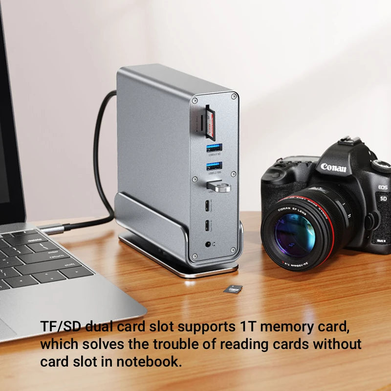 Ugreen 15-IN-1 Metal Type-C HDMI RJ45 Card Reader Docking Station