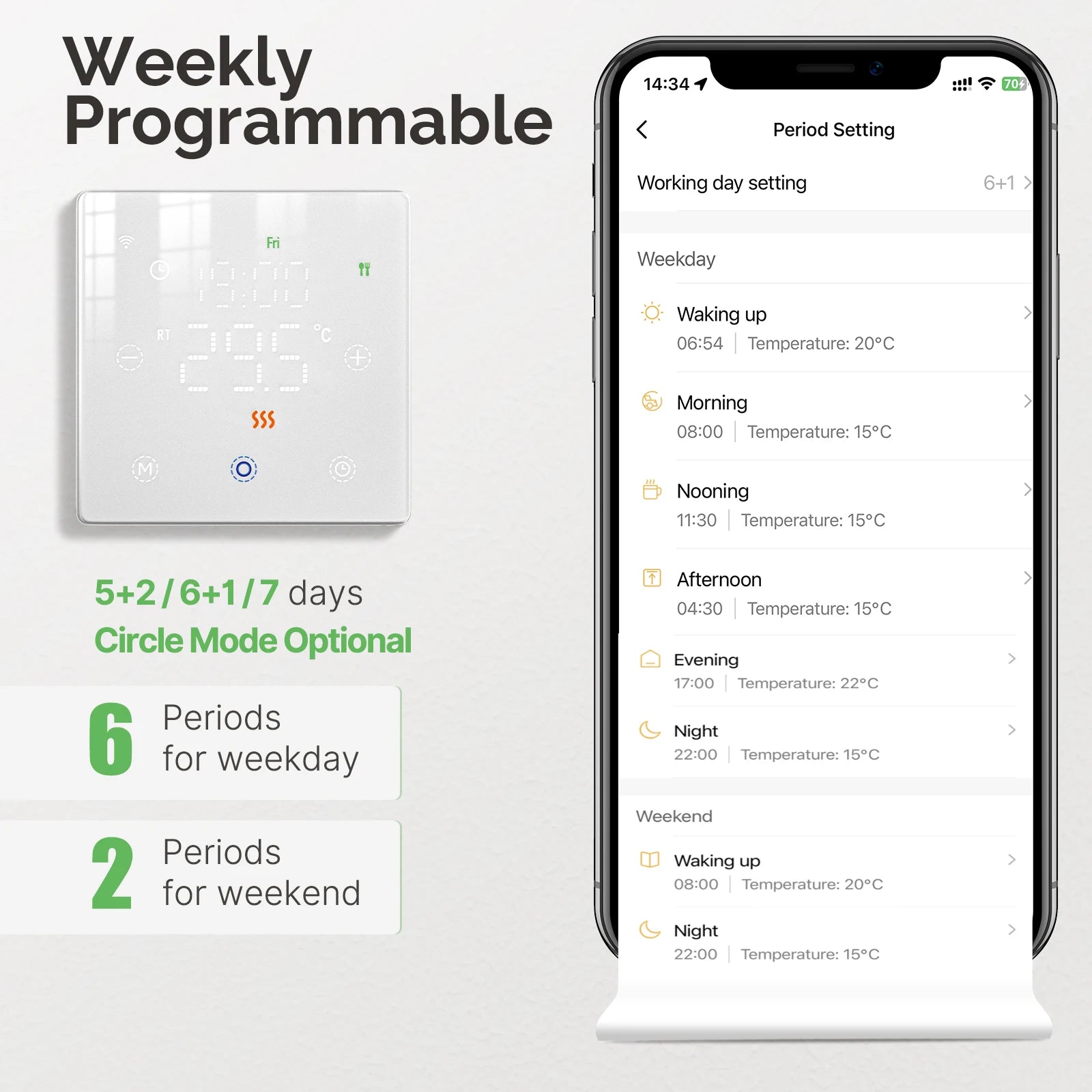 MOES WiFi ZigBee Smart Thermostat Battery Gas Boiler Alexa Google Home