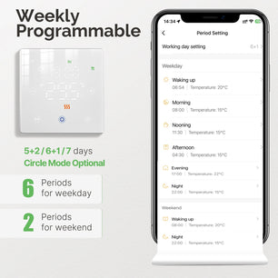 MOES WiFi ZigBee Smart Thermostat Battery Gas Boiler Alexa Google Home
