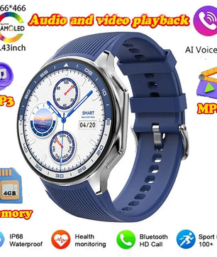 Silica Gel Waterproof Large Memory Android Round Shape Smartwatch