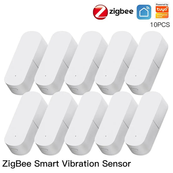 Moes Plastic Zigbee Smart Vibration Detection Security Sensor