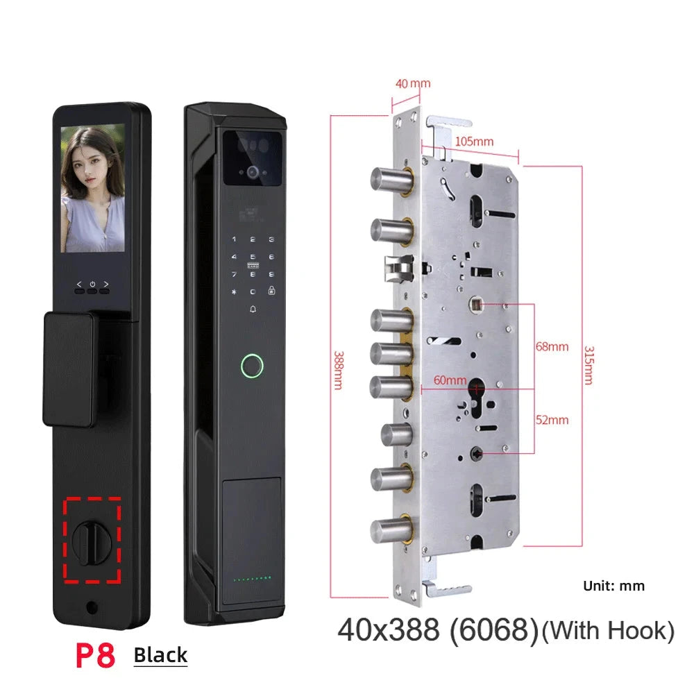 RAYKUBE Zinc Alloy Zigbee Palm Vein Smart Digital Lock