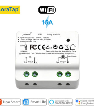 LoraTap 10A Plastic Wireless Switch Socket Relay Module Kit