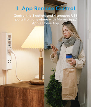 Meross 10A Alloy Smart Power Strip WiFi Surge Protector Socket