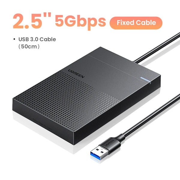 Ugreen 2.5" 3.5" SATA To USB 3.0 External HD Hard Drive Enclosure