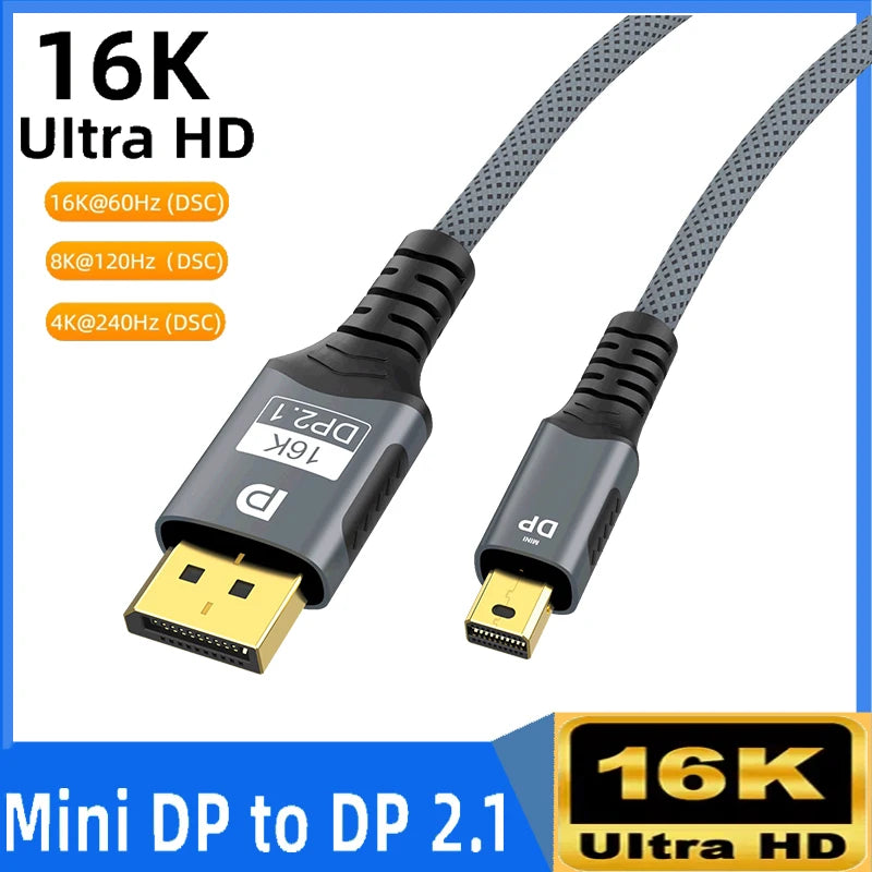 Aluminium 5.5mm HDMI-Compatible 2.1 Extension Cable For MacBook