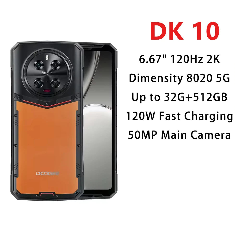 AMOLED DK 10 5G Octa Core Android Rugged Fast Charging Smartphone
