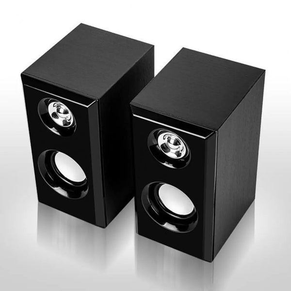 100% Wooden Shockproof Wireless Portable USB Computer Speakers
