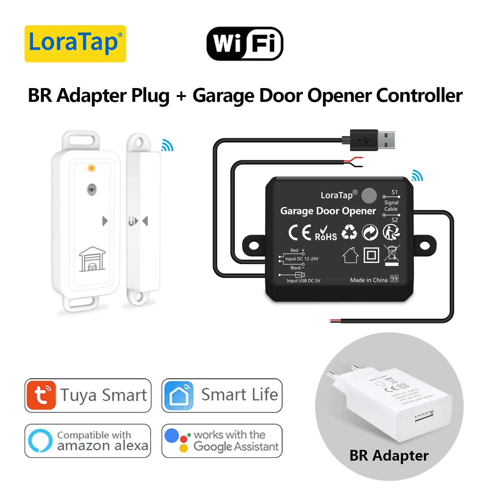 LoraTap Plastic HomeKit Smart Remote Control Garage Door Opener
