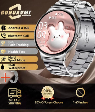 Silica Gel Full Touch Screen Android Round Shaped Digital Smartwatch