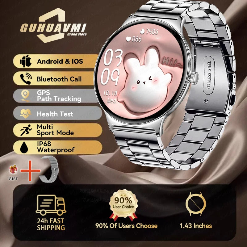 Silica Gel Full Touch Screen Android Round Shaped Digital Smartwatch