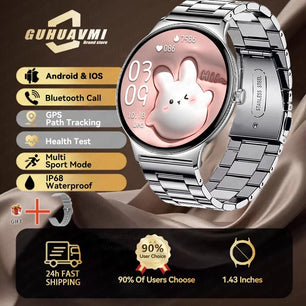 Silica Gel Full Touch Screen Android Round Shaped Digital Smartwatch