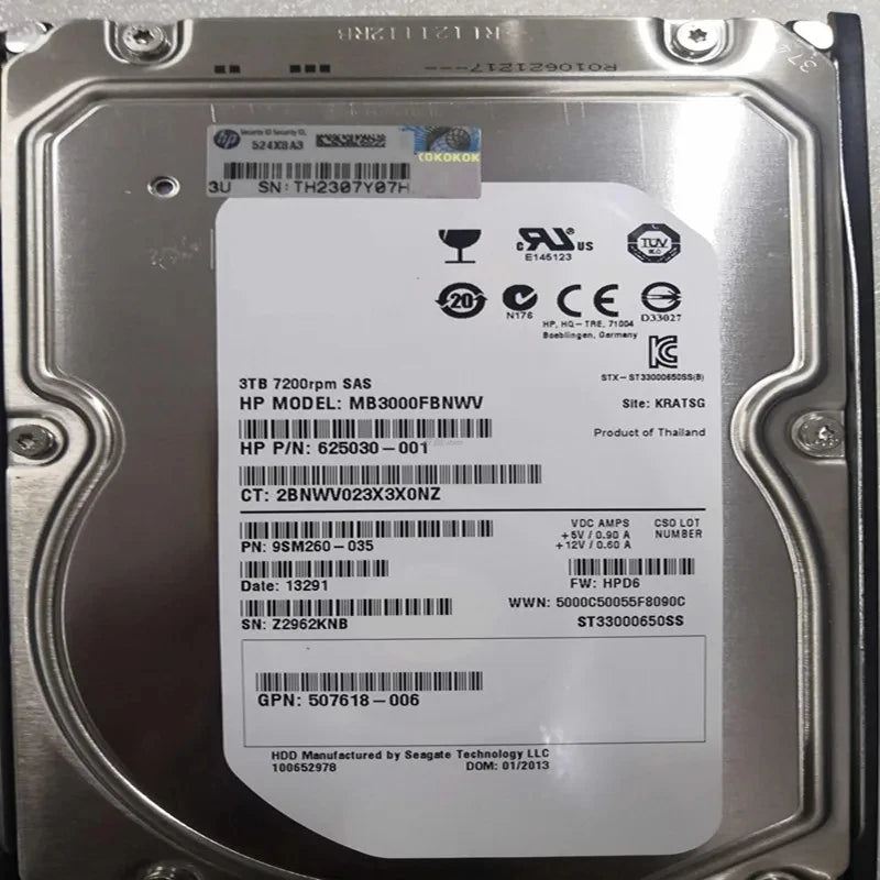 6Gbps 7200RPM SAS 3TB Internal Hard Disk Drive For Desktop