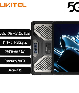 7500mAh 12GB 33W 11 Inch FHD RT10 5G Rugged Tablet with Stand
