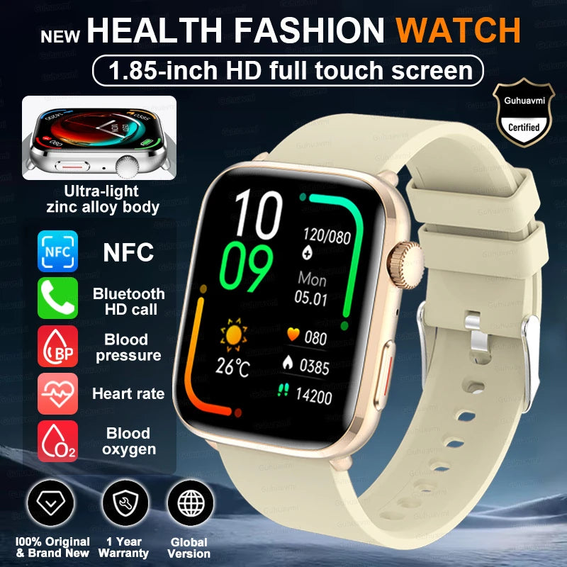 Rubber Waterproof Android Square Shaped Amoled Screen Smartwatch