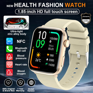 Rubber Waterproof Android Square Shaped Amoled Screen Smartwatch