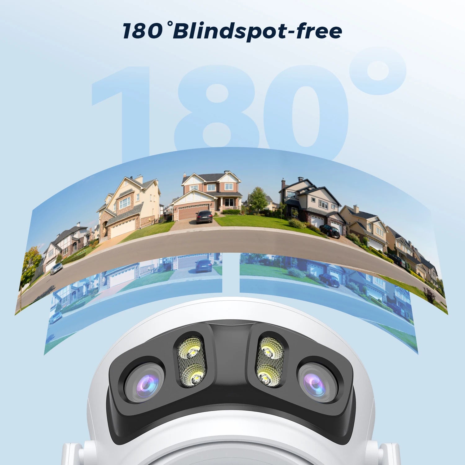 IP66 15MP Three Lens Wifi Outdoor 5X Digital Zoom Surveillance Camera