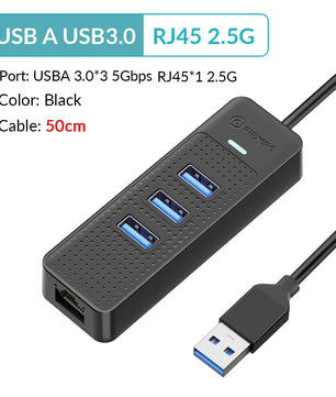 1000Mbps Ethernet Type-C USB 3.0 Hub With RJ45 USB Splitter